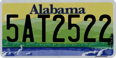AL license plate 5AT2522