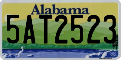 AL license plate 5AT2523