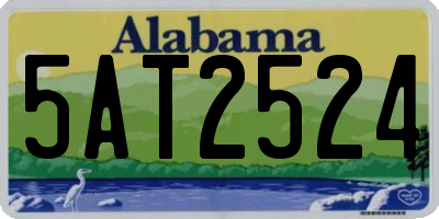 AL license plate 5AT2524