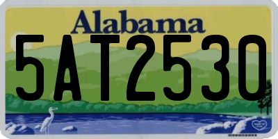 AL license plate 5AT2530