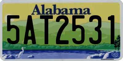 AL license plate 5AT2531