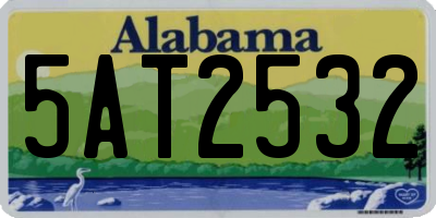 AL license plate 5AT2532