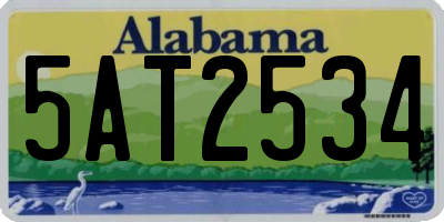 AL license plate 5AT2534