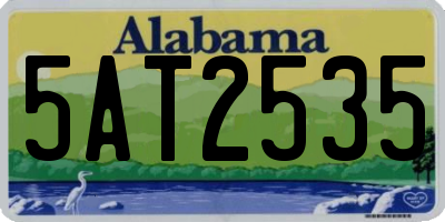 AL license plate 5AT2535