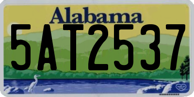 AL license plate 5AT2537