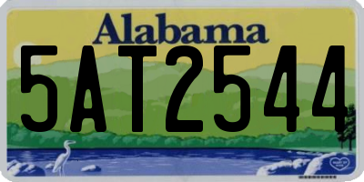 AL license plate 5AT2544