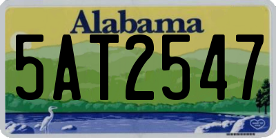 AL license plate 5AT2547