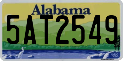 AL license plate 5AT2549