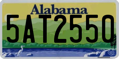 AL license plate 5AT2550