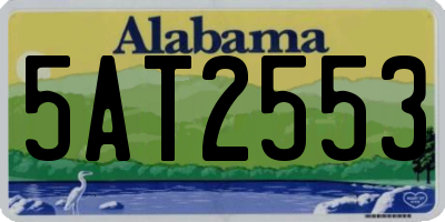 AL license plate 5AT2553
