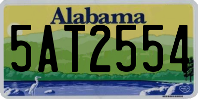 AL license plate 5AT2554