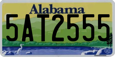 AL license plate 5AT2555