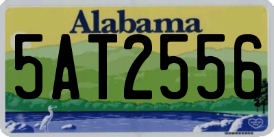 AL license plate 5AT2556