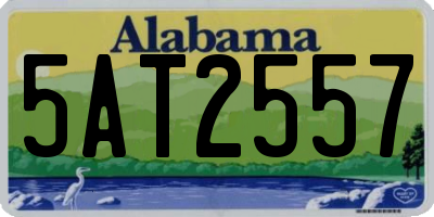 AL license plate 5AT2557