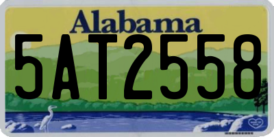 AL license plate 5AT2558