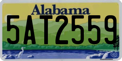AL license plate 5AT2559