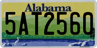 AL license plate 5AT2560