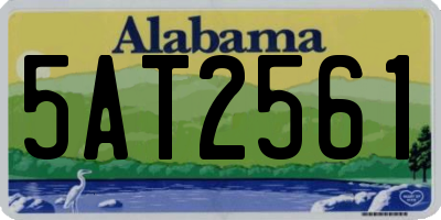 AL license plate 5AT2561