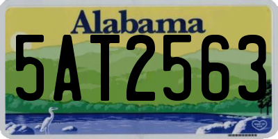 AL license plate 5AT2563