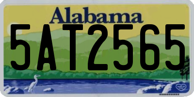 AL license plate 5AT2565