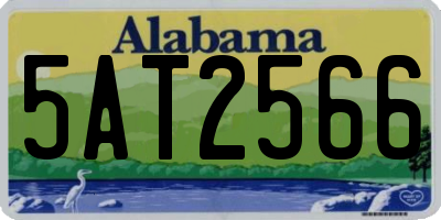 AL license plate 5AT2566