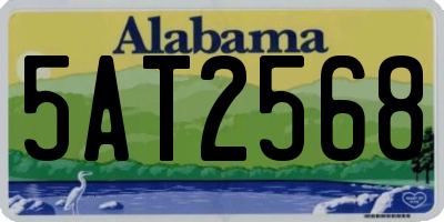 AL license plate 5AT2568