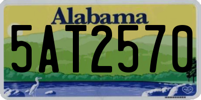 AL license plate 5AT2570