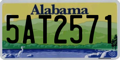 AL license plate 5AT2571