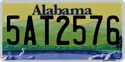 AL license plate 5AT2576