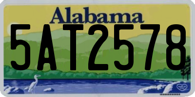 AL license plate 5AT2578