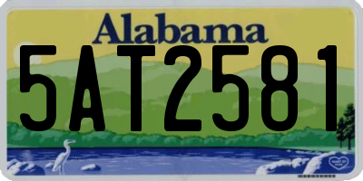 AL license plate 5AT2581