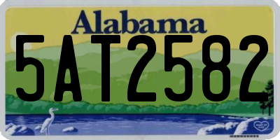 AL license plate 5AT2582
