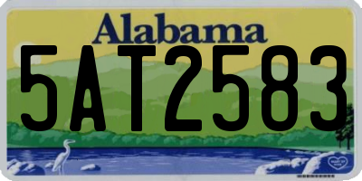 AL license plate 5AT2583