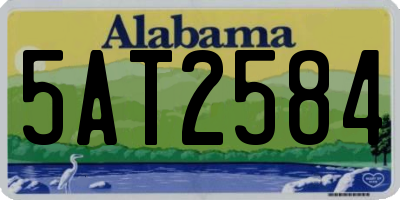 AL license plate 5AT2584
