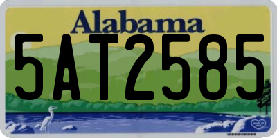 AL license plate 5AT2585