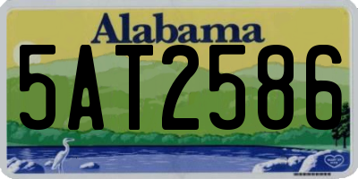 AL license plate 5AT2586