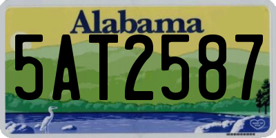 AL license plate 5AT2587