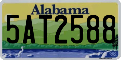 AL license plate 5AT2588