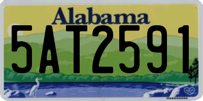 AL license plate 5AT2591