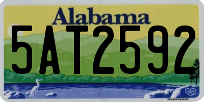 AL license plate 5AT2592