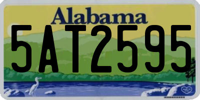 AL license plate 5AT2595