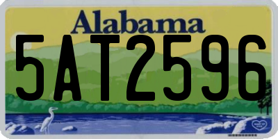 AL license plate 5AT2596