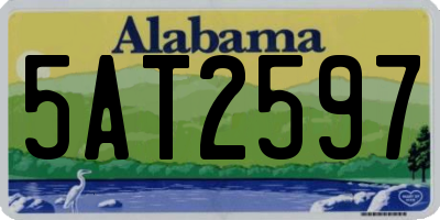 AL license plate 5AT2597