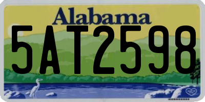 AL license plate 5AT2598
