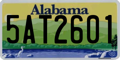 AL license plate 5AT2601