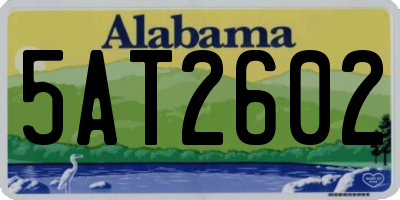 AL license plate 5AT2602