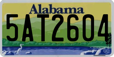 AL license plate 5AT2604
