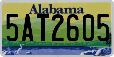 AL license plate 5AT2605