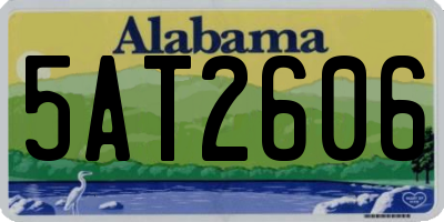AL license plate 5AT2606