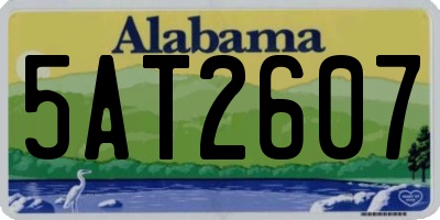 AL license plate 5AT2607